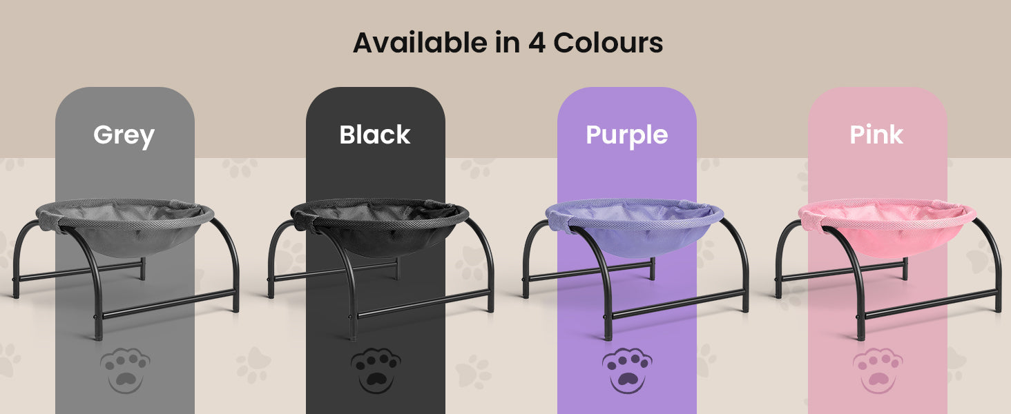 Elevated Pet Hammock Bed: Free-Standing, Detachable & Ultra-Breathable for All Seasons