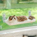 Cat Window Perch, Foldable Cat Hammock, 4 Suction Cups White+Large