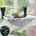 Cat Window Perch, Cordless Foldable Glow in The Dark Cat Hammock with Metal Frame, Star Pattern Window Bed for Indoor Cats