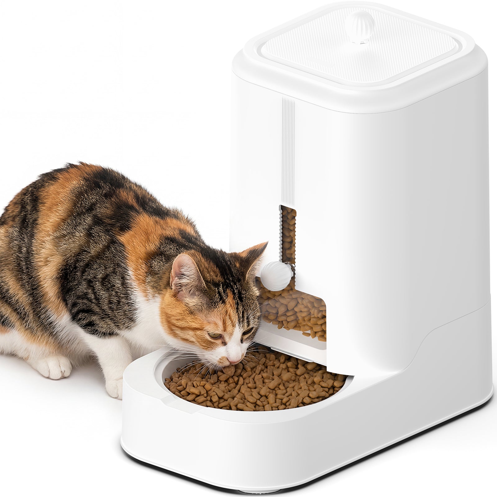 Automatic Pet Feeder, Adjustable Dry Food Dispenser for Cats & Dogs