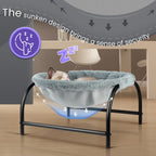 Teddy Velvet Pet Bed, Removable Washable Cover, Indoor & Outdoor, Moisture Cold Isolation for Small Cats Medium Dogs