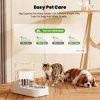3L Automatic Cat & Dog Water Dispenser, Adjustable Flow Auto Pet Water Fountain