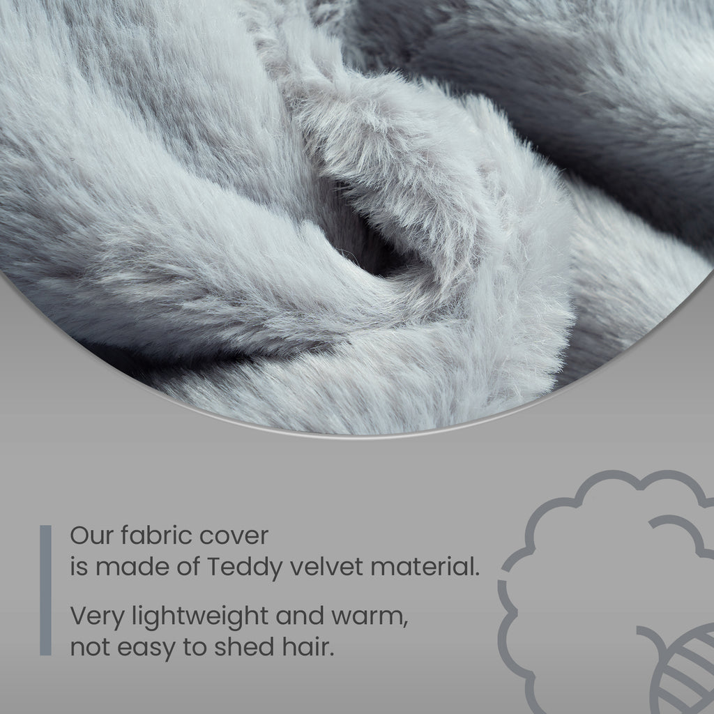 Teddy Velvet Pet Bed, Removable Washable Cover, Indoor & Outdoor, Moisture Cold Isolation for Small Cats Medium Dogs