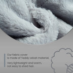 Teddy Velvet Pet Bed, Removable Washable Cover, Indoor & Outdoor, Moisture Cold Isolation for Small Cats Medium Dogs