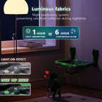 Cat Window Perch, Cordless Foldable Glow in The Dark Cat Hammock with Metal Frame, Star Pattern Window Bed for Indoor Cats