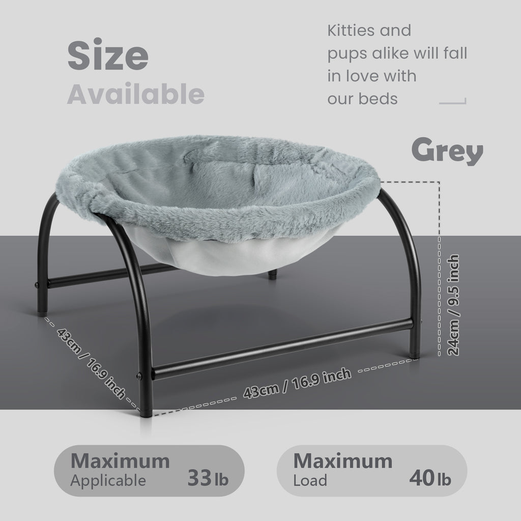 Teddy Velvet Pet Bed, Removable Washable Cover, Indoor & Outdoor, Moisture Cold Isolation for Small Cats Medium Dogs