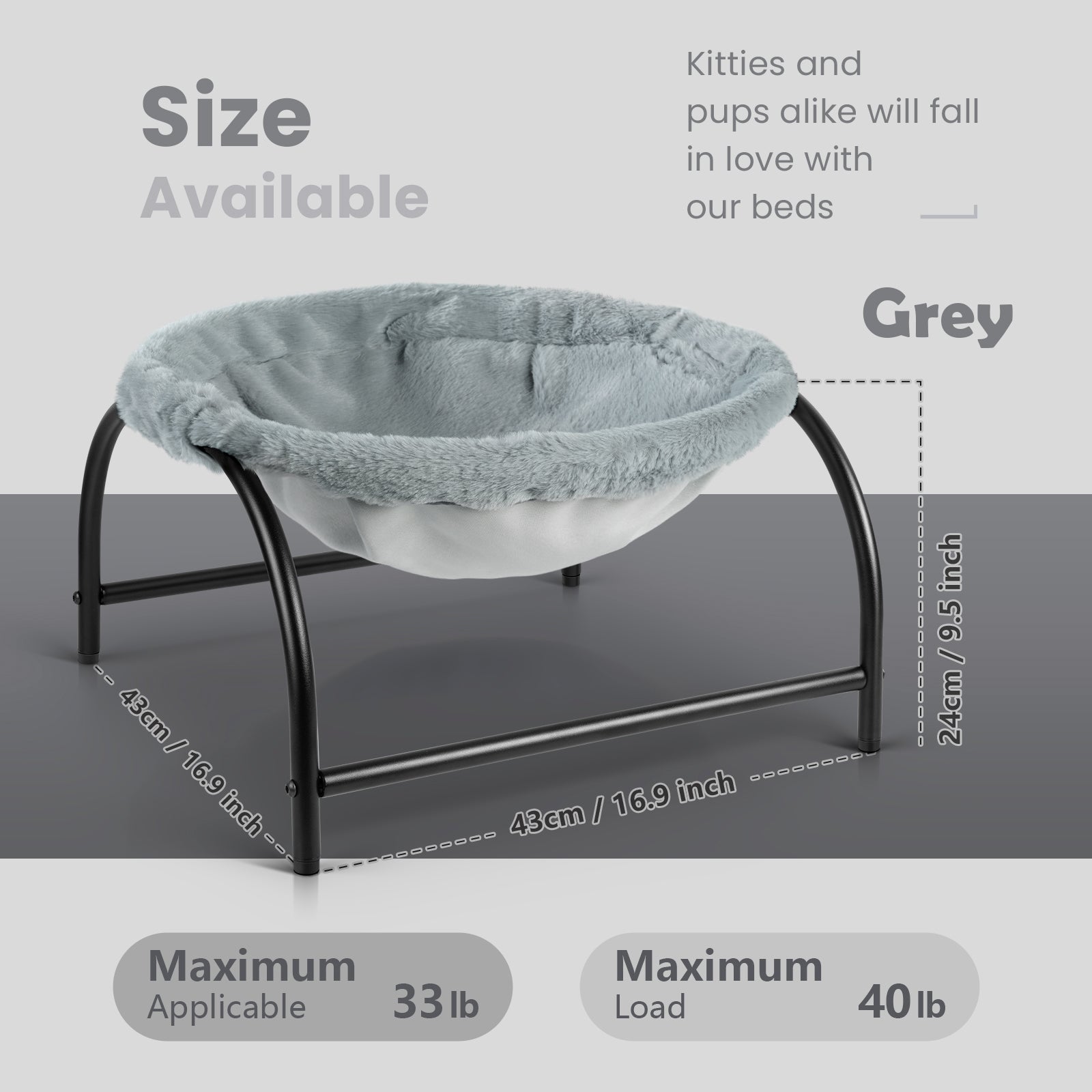 Teddy Velvet Pet Bed, Removable Washable Cover, Indoor & Outdoor, Moisture Cold Isolation for Small Cats Medium Dogs