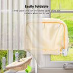 Cat Window Perch Cordless, Foldable & Stable Cat Beds - Breathable Cat Window Hammock for Overlooking, Sunbathing and Climbing - Maximum Hold Up to 40lb