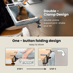 Desk Cat Bed with Foldable Sunken Square Design, Cozy Faux Rabbit Fur Cat Perch, Sturdy Frame Supports 33lb for Office Work & Gaming