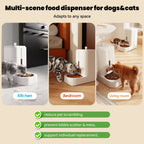 Automatic Pet Feeder, Adjustable Dry Food Dispenser for Cats & Dogs