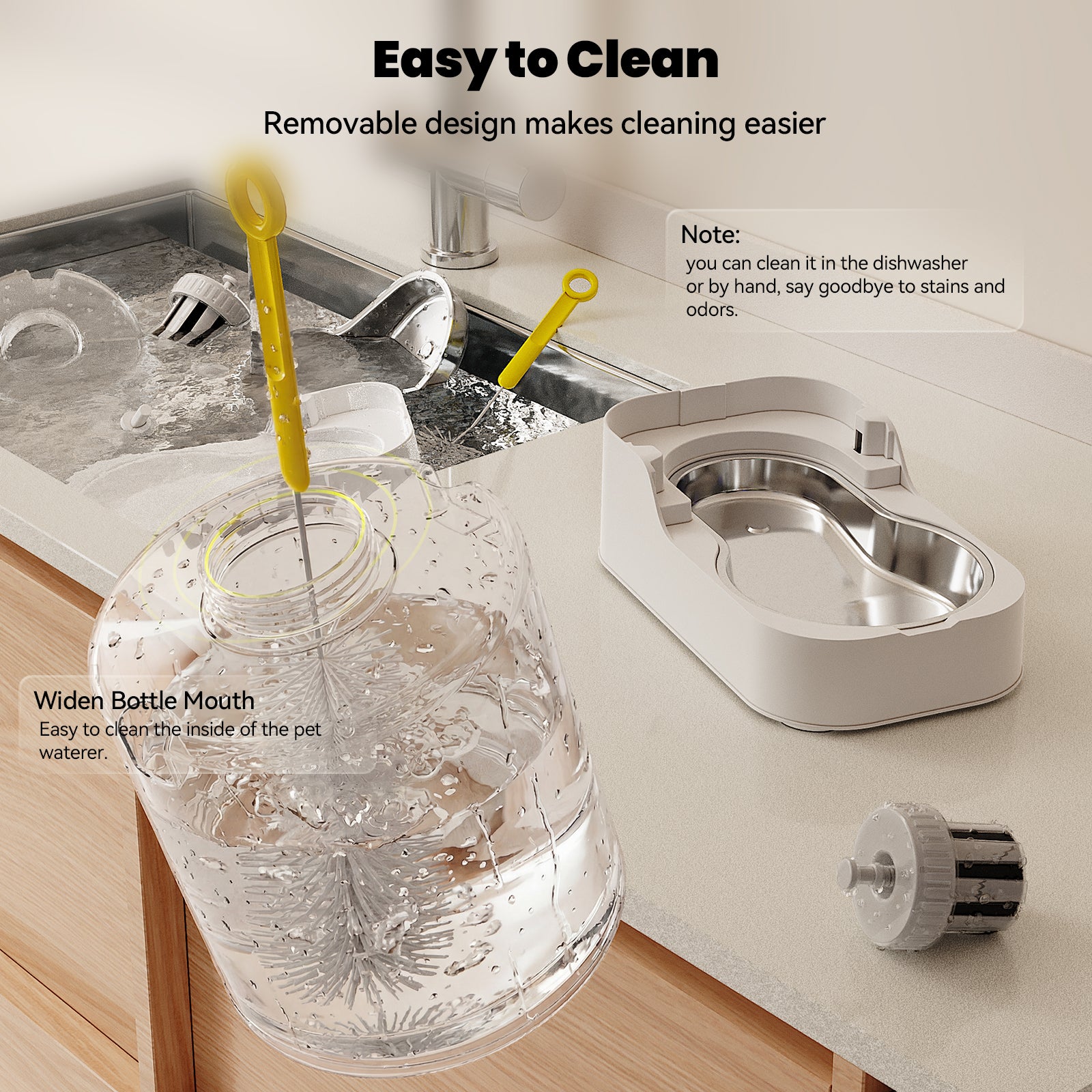 3L Automatic Cat & Dog Water Dispenser, Adjustable Flow Auto Pet Water Fountain