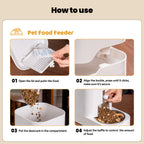 Automatic Pet Feeder, Adjustable Dry Food Dispenser for Cats & Dogs