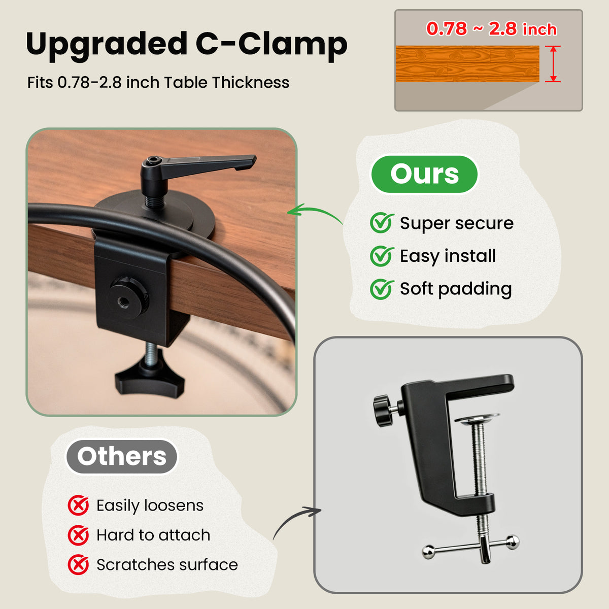 Cat Desk Bed, 2-in-1 Design, Soft Perch, Holds 40lb White+One Clip