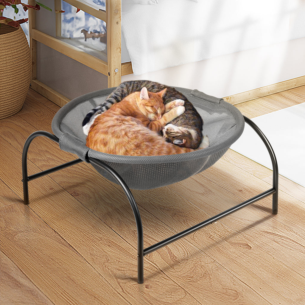 Large Cat Dog Hammock Bed, Freestanding Pet Sleeping Bed Detachable & Breathable, Fully Washable