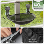 Cat Window Hammock Bed, Foldable Cordless Design Sturdy Perch for Indoor Cats Sunbathing, Holds 40 Pounds
