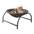 Elevated Cat Bed Hammock Whole Wash Stable & Breathable Easy Assembly Indoors Outdoors (Black)