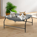 Large Square Cat Hammock Bed, Free-Standing Detachable Pet Bed, Easy Assembly Indoor Outdoor - Gray